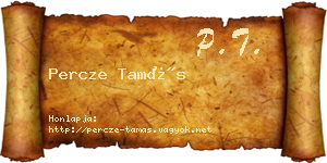 Percze Tamás névjegykártya