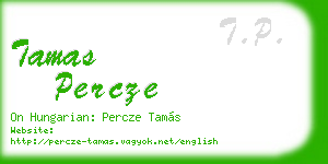 tamas percze business card